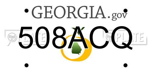 508ACQ Georgia License Plate