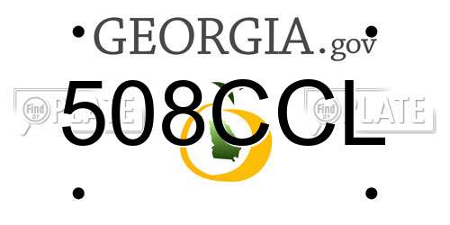 508CCL Georgia License Plate