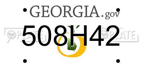 508H42 Georgia License Plate
