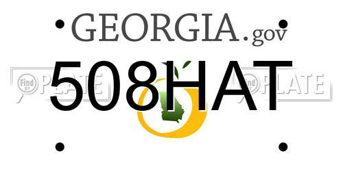 508HAT Georgia License Plate