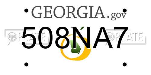 508NA7 Georgia License Plate