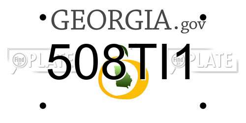 508TI1 Georgia License Plate