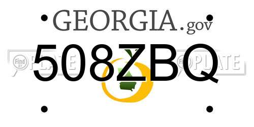 508ZBQ Georgia License Plate