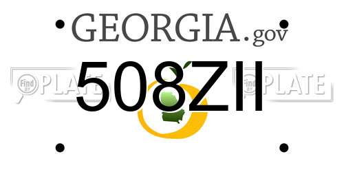 508ZII Georgia License Plate