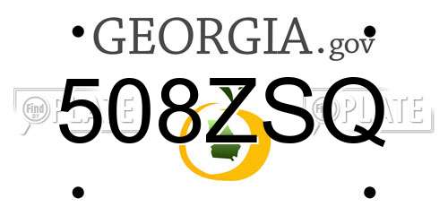 508ZSQ Georgia License Plate