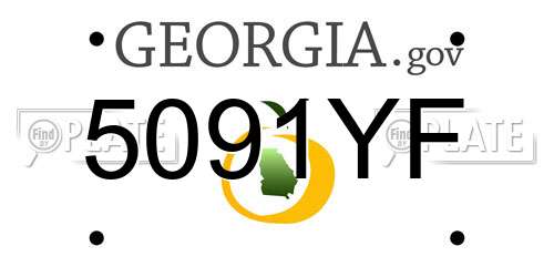 5091YF Georgia License Plate