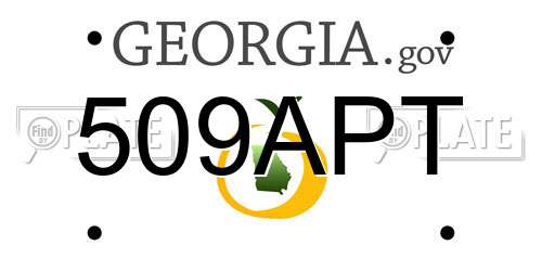 509APT Georgia License Plate