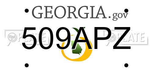 509APZ Georgia License Plate