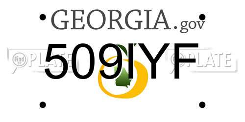 509IYF Georgia License Plate