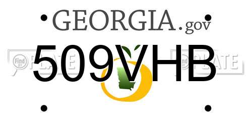 509VHB Georgia License Plate