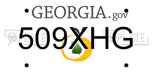 509XHG Georgia License Plate