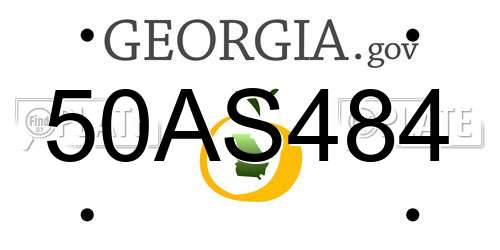 50AS484 Georgia License Plate