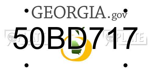 50BD717 Georgia License Plate