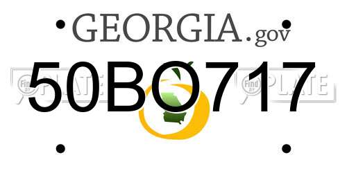 50BO717 Georgia License Plate
