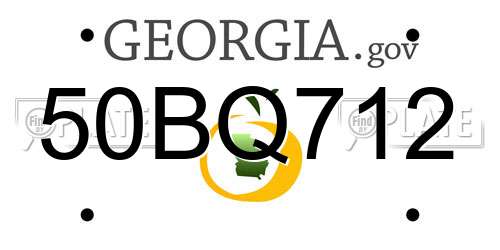 50BQ712 Georgia License Plate