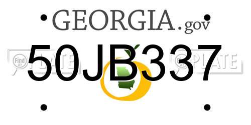 50JB337 Georgia License Plate
