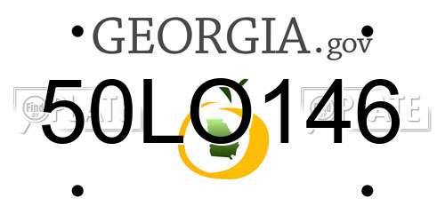 50LO146 Georgia License Plate