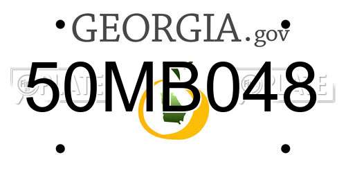 50MB048 Georgia License Plate