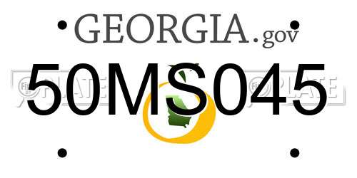 50MS045 Georgia License Plate