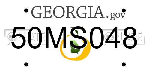 50MS048 Georgia License Plate