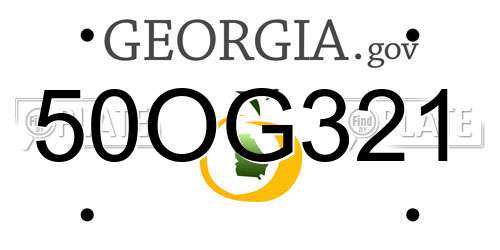 50OG321 Georgia License Plate