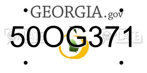 50OG371 Georgia License Plate