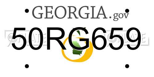 50RG659 Georgia License Plate