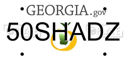 50SHADZ Georgia License Plate