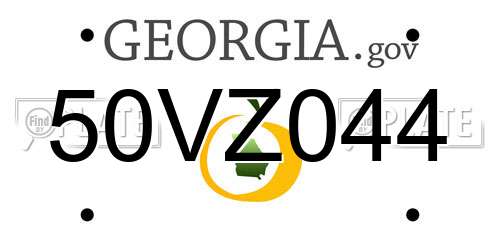 50VZ044 Georgia License Plate