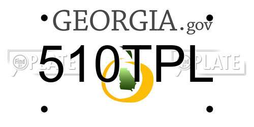 510TPL Georgia License Plate