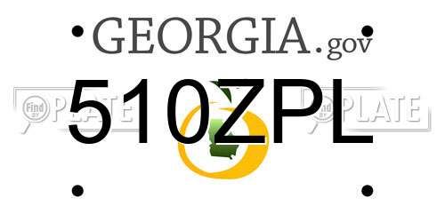 510ZPL Georgia License Plate