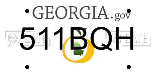 511BQH Georgia License Plate