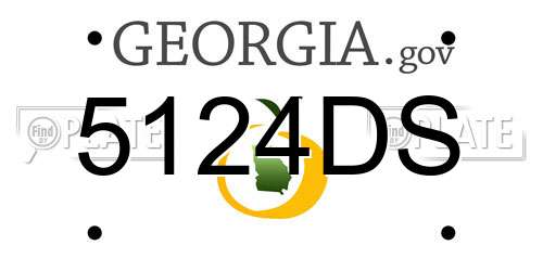 5124DS Georgia License Plate