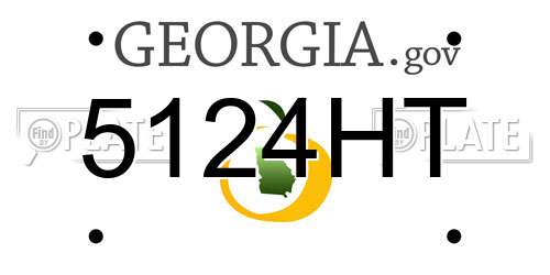 5124HT Georgia License Plate