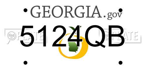 5124QB Georgia License Plate