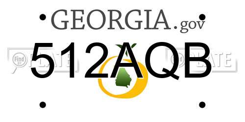 512AQB Georgia License Plate