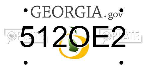 512OE2 Georgia License Plate