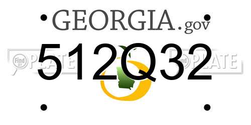 512Q32 Georgia License Plate