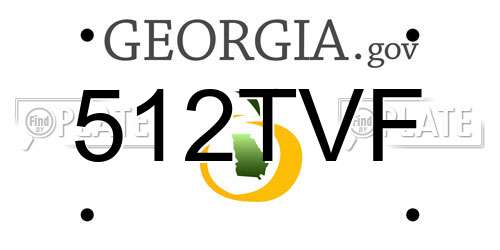 512TVF Georgia License Plate
