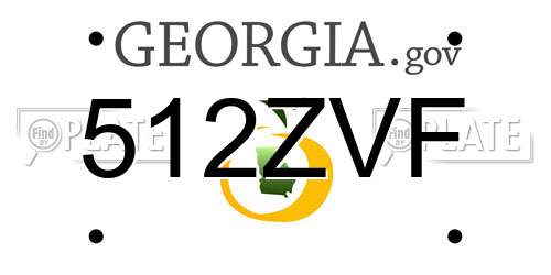 512ZVF Georgia License Plate