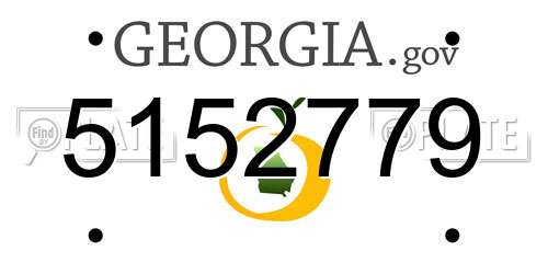 5152779 Georgia License Plate