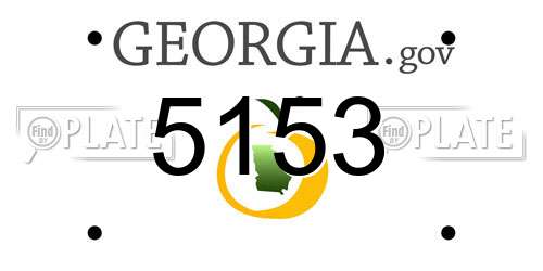 5153 Georgia License Plate