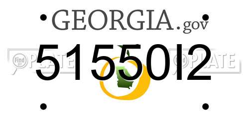 51550I2 Georgia License Plate