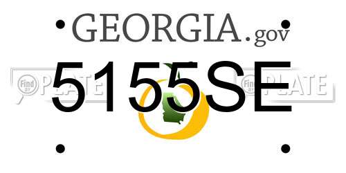 5155SE Georgia License Plate