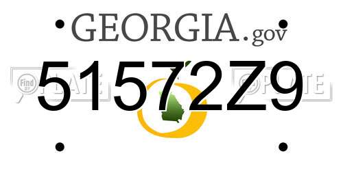 51572Z9 Georgia License Plate