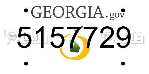 5157729 Georgia License Plate