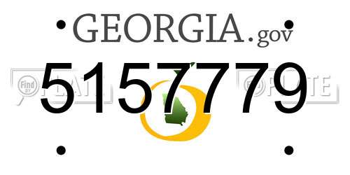 5157779 Georgia License Plate