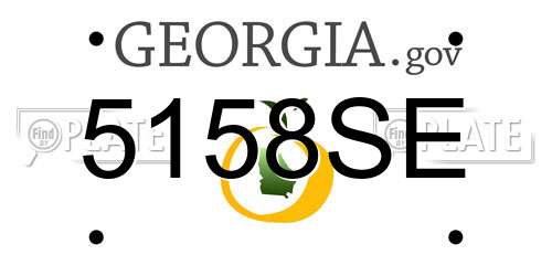 5158SE Georgia License Plate