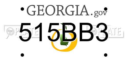 515BB3 Georgia License Plate