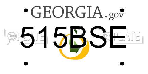 515BSE Georgia License Plate